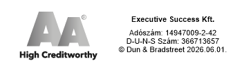Dun & Bradstreet AA High Creditworthy minősítés